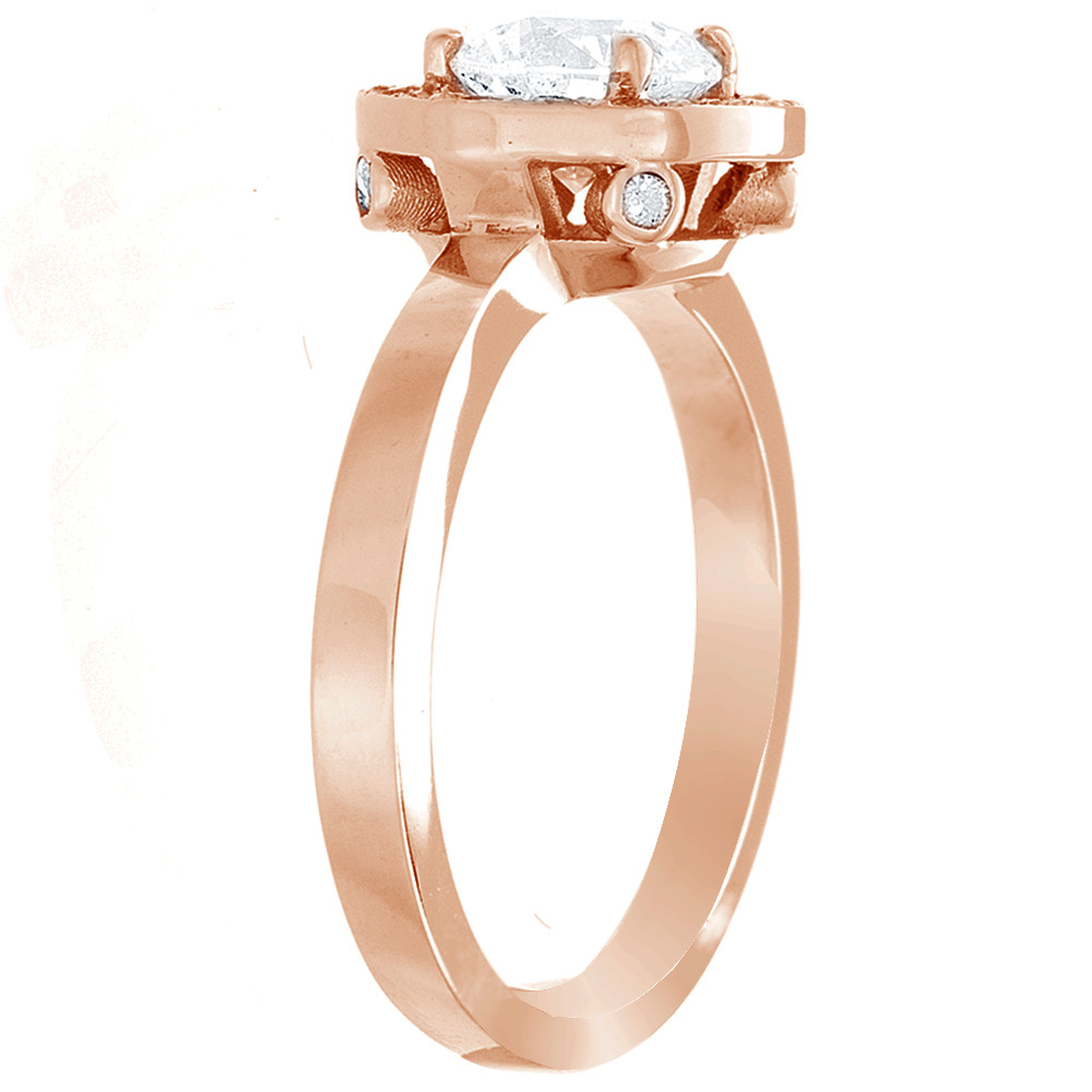 Round Shape Diamond Engagement Ring 2.10 Carat GIA Certified 18k Gold