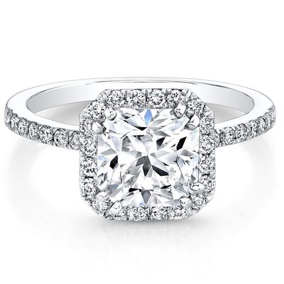GIA Certified 2.00 Carat Colorless Radiant with Platinum Halo Setting.