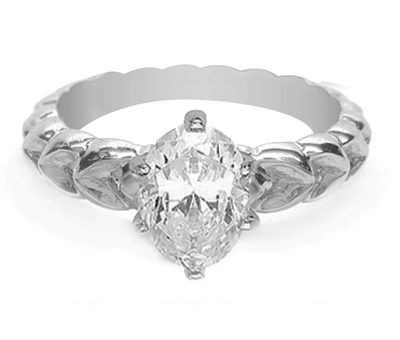GIA Certified Oval Cut Solitaire Diamond Engagement Ring 2.00 CT 18k White Gold