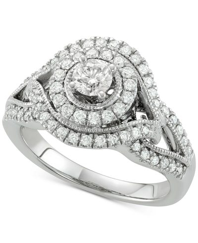 Real Natural GIA Certified 1.85 carat Diamond Engagement Ring Round Cut 18k Gold
