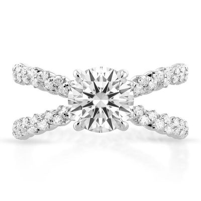 GIA Certified 2.00 Carat Round Cut Diamond Engagement Ring 14k White Gold