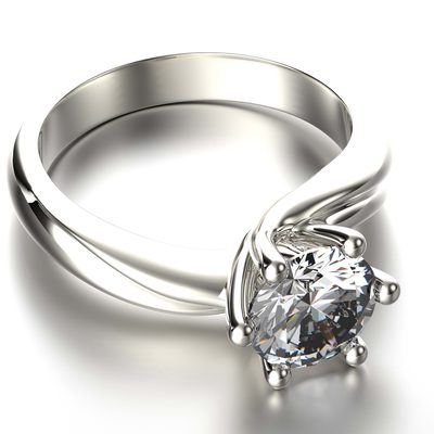 GIA Certified 1.00 Diamond Engagement Ring Carat Round 14k White Gold