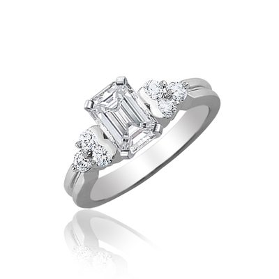 Diamond Engagement Ring GIA Platinum 2.00 CT Internally Flawless Emerald Cut
