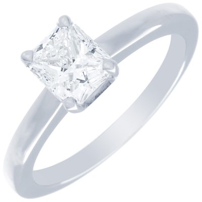 GIA certified 1.20 CTW Solitaire Diamond Engagement Ring Radiant Cut 18K