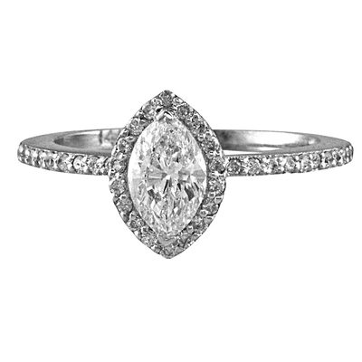 GIA Certified Best seller Halo Style Marquise Diamond Engagement Ring 3.10 CTW