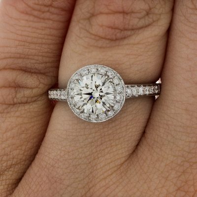 GIA Certified Diamond Engagement Ring Round Cut 18k White Gold 2.00 Carat