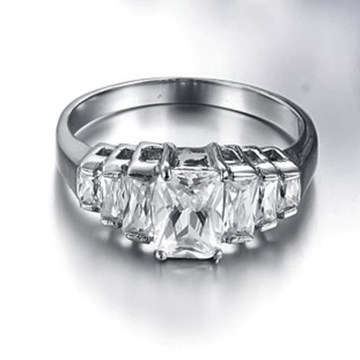 Radiant Cut GIA Certified Diamond Engagement Ring 3.00 Carat 18k White Gold