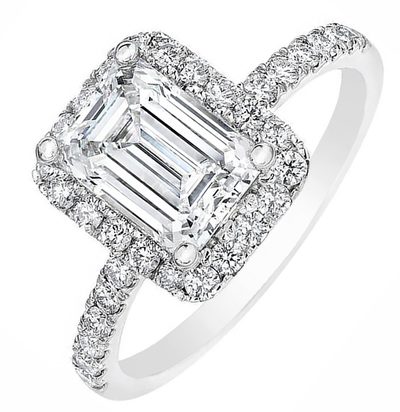 3.00 carat Emerald Cut Diamond Ladies Engagement Proposal Ring GIA Certified ...