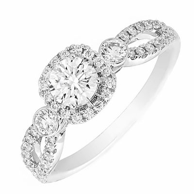 GIA Certified 2.00 Carat Diamond Engagement Ring Round Cut 18k White Gold