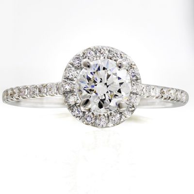 GIA Certified 2.00 CT Diamond Engagement Ring 18k White Gold Round Brilliant Cut