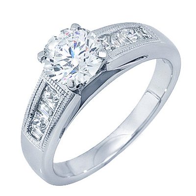 Round Cut 18k Gold Diamond Engagement Ring 1.90 Carat GIA Certified