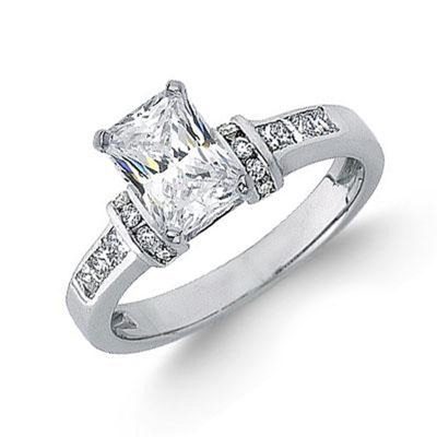 GIA Certified Diamond Engagement Ring Radiant Cut 3.20 Carat 18k Gold