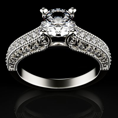 Round Cut Classic Style Diamond Engagement Ring 2.00 CT GIA Certified 18k Gold