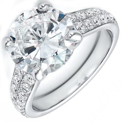 Diamond Round Cut Engagement Ring 2.50 Carat 18k Gold GIA Certified