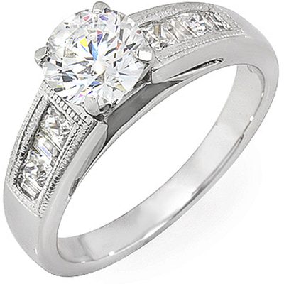 2.25 CT Round Shape Diamond Engagement Ring GIA Certified 18k Gold