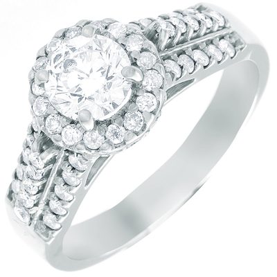 Diamond Round Cut 18k Gold Diamond Engagement Ring 2.75 CT GIA Certified