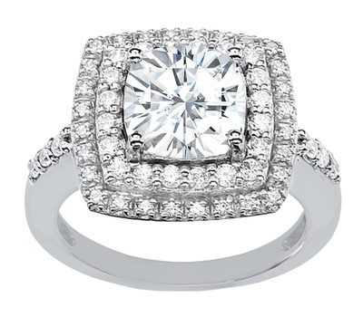 GIA Certified Diamond Engagement Ring 2.00 carat Cushion Cut Halo  Style VVS1