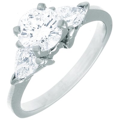 Platinum 2.50 Carat Round Cut Diamond Engagement Ring GIA Certified