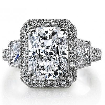 Radiant Cut 18k Gold GIA Certified Diamond Engagement Ring 3.50 CT