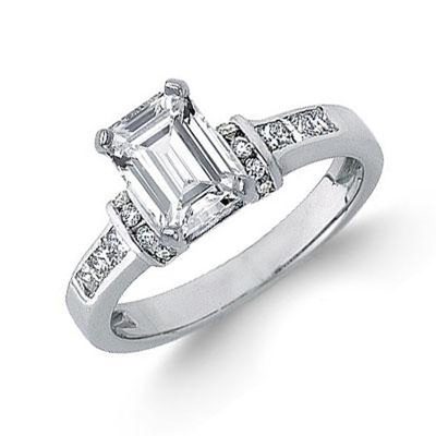 Emerald Cut Diamond Engagement Ring 3.00 CT 18k Gold GIA Certified