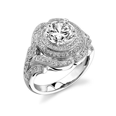 GIA Certified Round Cut 3.25 CT Diamond Engagement Ring 18k Gold