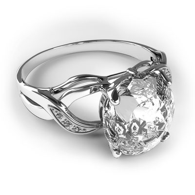 2.50 Carat Diamond Engagement Ring GIA Certified Round Cut 18k White Gold