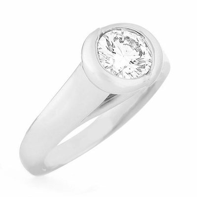 2 carat Round Cut Diamond Solitaire GIA Certified Engagement Ring 18K Gold