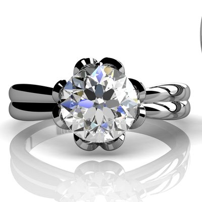 GIA Certified Round Cut Solitaire Diamond Engagement Ring 18k Gold 2.50 CT