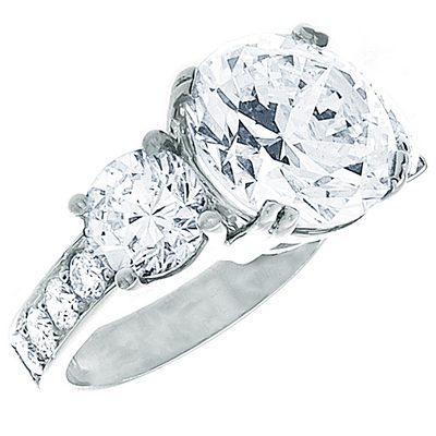 Diamond Engagement Ring GIA Certified Round Brilliant Cut Platinum 4.50 Carat
