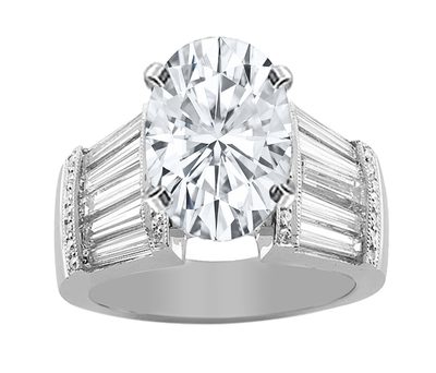 GIA Certified Oval Diamond Engagement Ring 6.00 Ct Platinum VS1 G Near Colorless