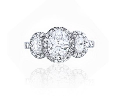 GIA Certified 5.25 carat Oval & Round Halo Diamond Engagement Ring 18k White ...
