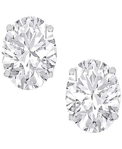 2.00 CT Total GIA Certified Oval Cut Diamond Stud Earrings G/VS2 -14K Screw back