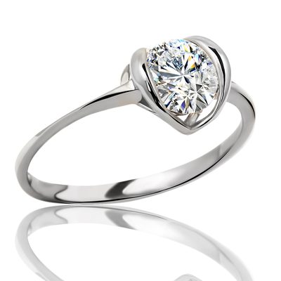 GIA Certified 1.00 CT Diamond Engagement Ring Round Cut Solitaire 18k Gold