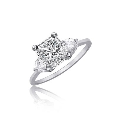 GIA certified 1.40 CTW Diamond Engagement Ring Radiant Cut 18K Gold