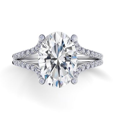 2.00 Carat Oval Cut Diamond Engagement Ring 18k White Gold GIA Certified