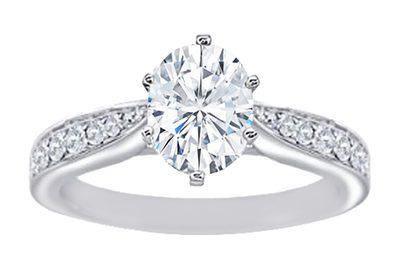 GIA Certified 1.50 Cara Diamond Engagement Ring t Oval Cut 18k White Gold