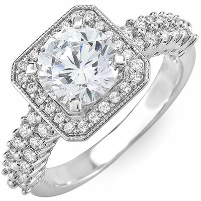 GIA Certified Diamond Engagement Ring Round Brilliant Cut2.25 Carat 14k Gold