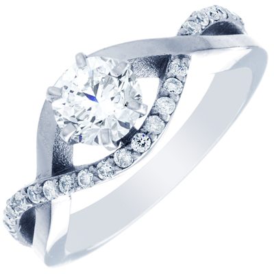 GIA Certified 1.50 Carat Diamond Engagement Ring 18k Round Cut White Gold