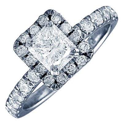 GIA certified Diamond Engagement Ring 2.00 CTW Radiant Cut Platinum