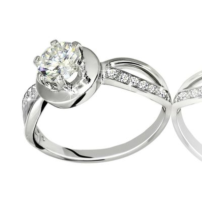 GIA Certified 2.00 Carat Diamond Engagement Ring Round Cut 18k White Gold