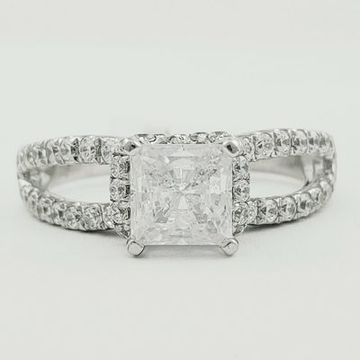 GIA Certified 2.22 carat Diamond Engagement Ring Cushion Shape 14K Gold
