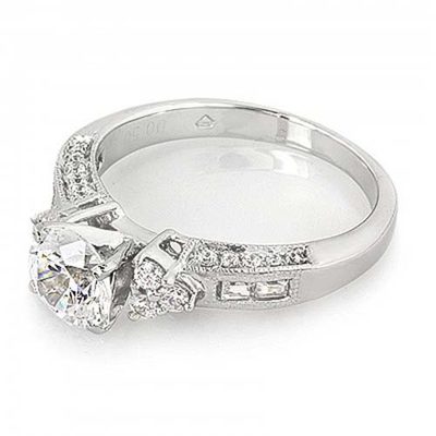 GIA Certified 2.20 ct Diamond Engagement Ring Round Brilliant Cut 18k Gold