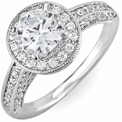 Classic Style Round Shape Diamond Engagement Ring 18k Gold 2.50 CT GIA Certified