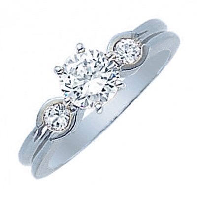 Diamond Engagement Ring Round Brilliant Cut GIA Certified 1.40 CT 18k White Gold