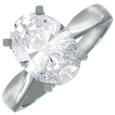 GIA Certified Diamond Engagement Solitaire Ring 1.50 CTW Oval Cut 18k White Gold