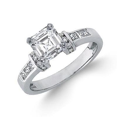 Unique Design GIA 2.20 Carat D VVS2 Asscher Cut Diamond Engagement Ring in 18K