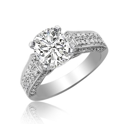 Cushion Cut Diamond Engagement Ring 18k Gold 3.00 Carat GIA Certified