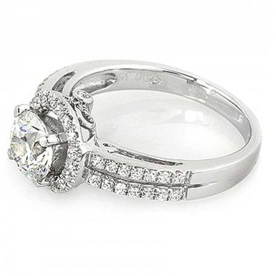 Diamond Engagement Ring Round Shape 2.75 Carat 18k Gold GIA Certified