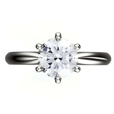 Diamond Round Cut Engagement Ring Platinum 1.50 Carat GIA Certified