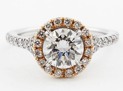 Platinum Diamond Engagement Halo Style Ring 2.70 carat total Round Brilliant ...
